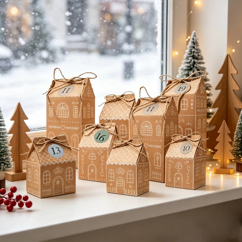 Advent Calendar Gift - Christmas Gift Boxes Advent Calendar Gingerbread