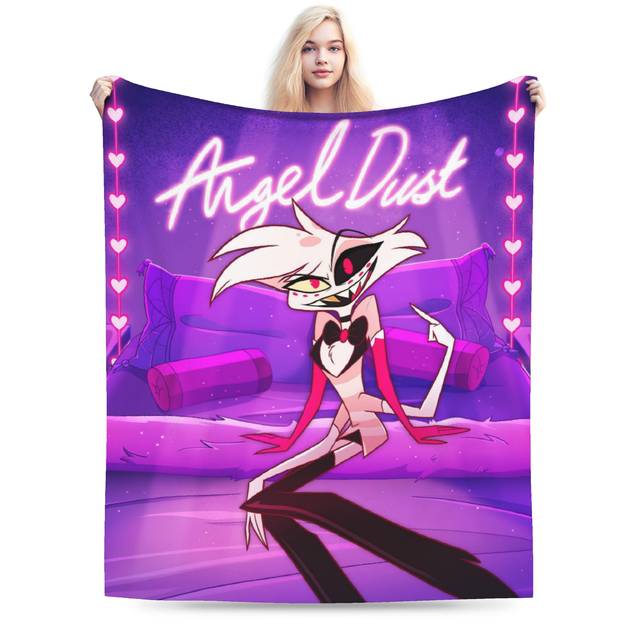 Cartoon Hazbins Hotels  Angel  - Christmas Throw Blanket review and price