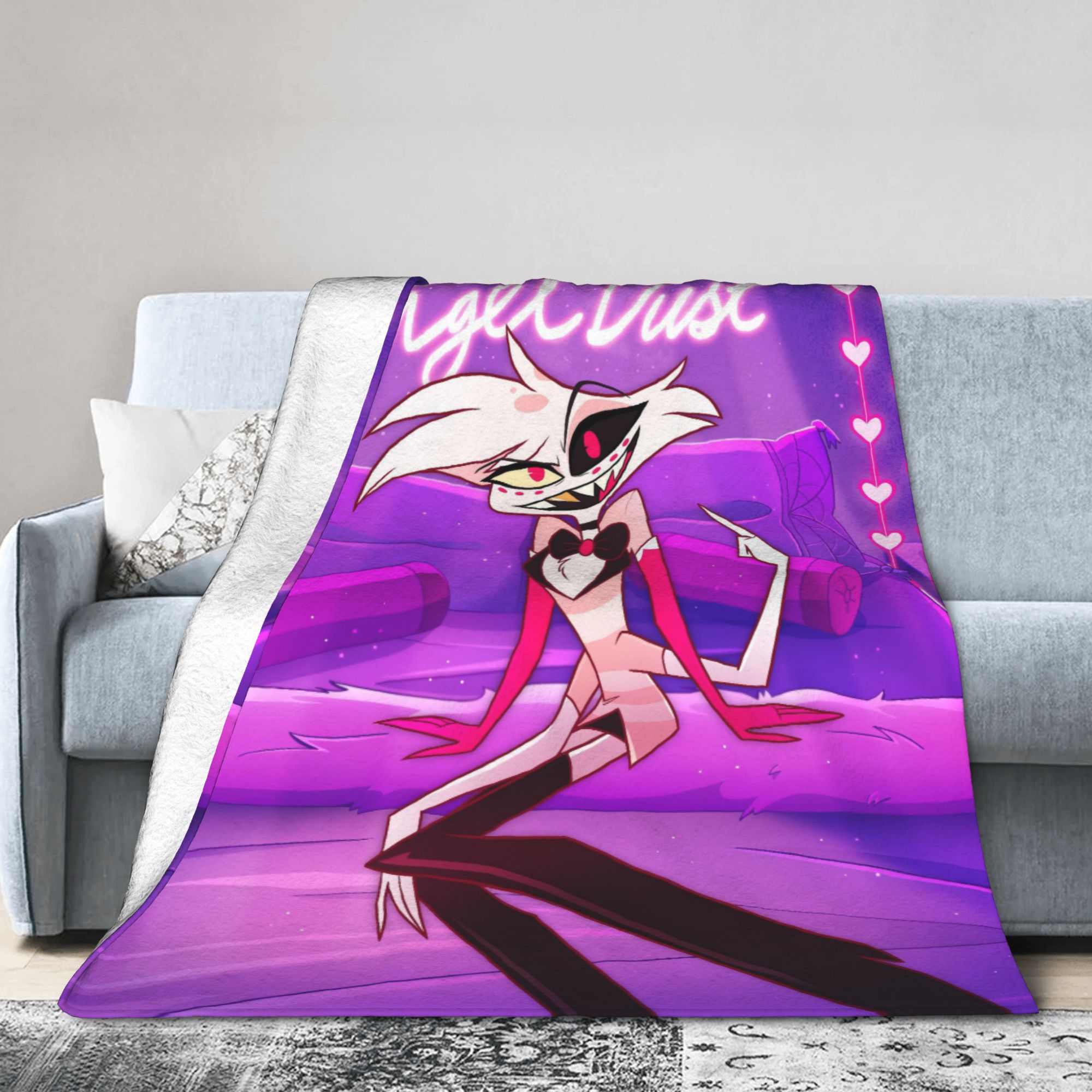 Cartoon Hazbins Hotels  Angel  - Christmas Throw Blanket review and price