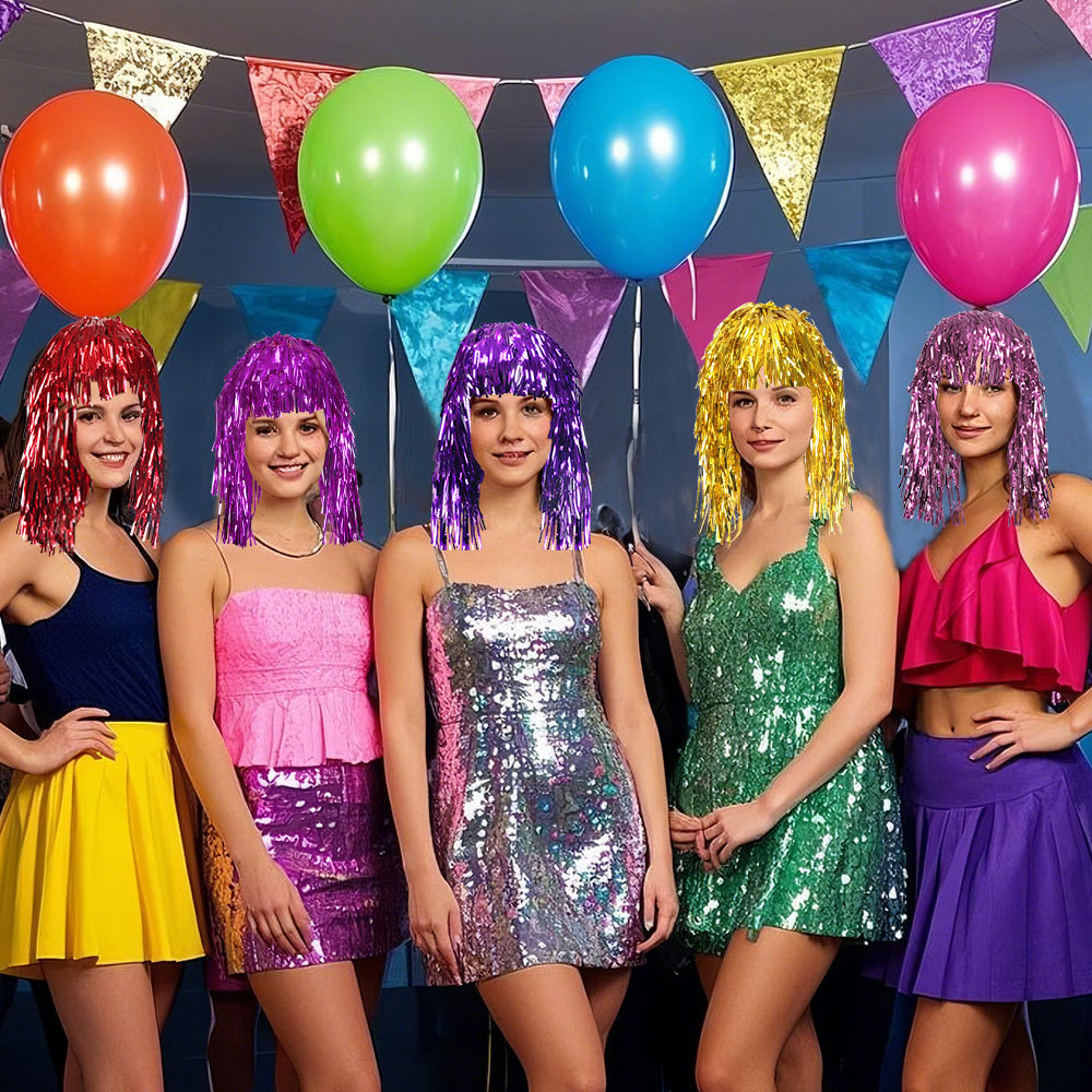 Cosplay Disco Wig Foil Tinsel  - Tinsel Garland Decoration review and price